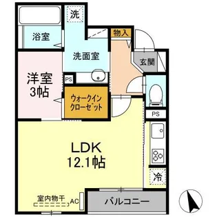 グローリア コート【3階】の間取り