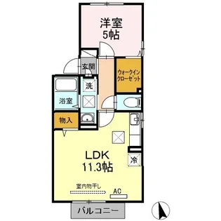 桐原第五ハイツ【1階】の間取り
