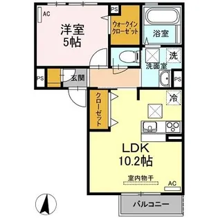 フォルトーナ伊倉【1階】の間取り