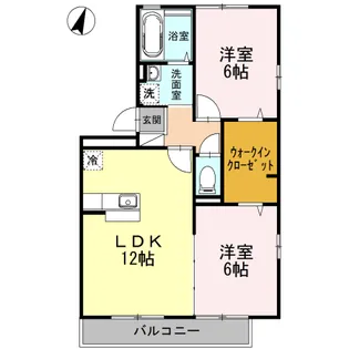 クリオコート B棟【2階】の間取り