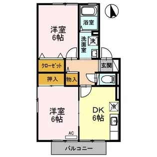 リヴェール B棟【2階】の間取り