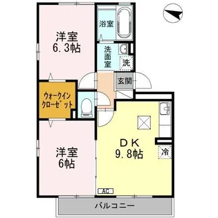 クリオコート A棟【1階】の間取り