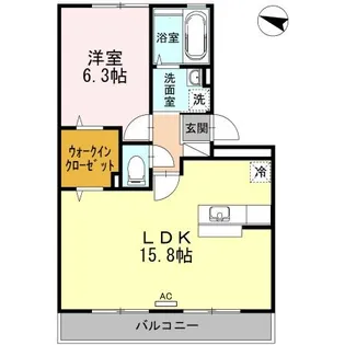 クリオコート A棟【3階】の間取り