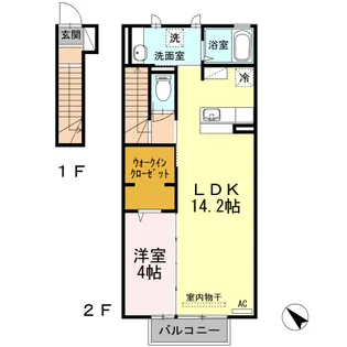 アルカディアインペリアル インペリアル【2階】の間取り
