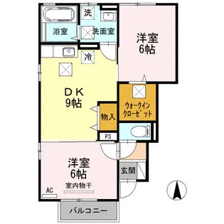 ボンヌ・ジュルネ A棟【1階】の間取り