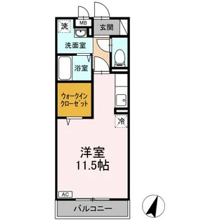 ヒルクレスト【3階】の間取り