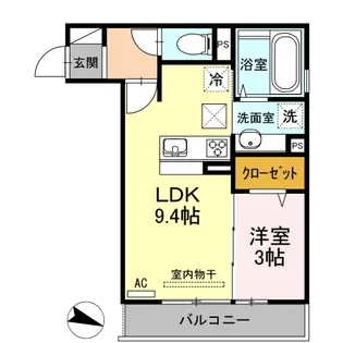 アイクレスト下関駅【1階】の間取り