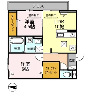 サンフィールド【1階】の間取り