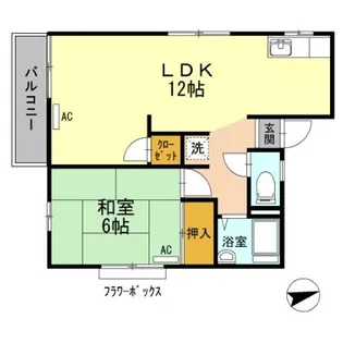 大野ハイツ【2階】の間取り
