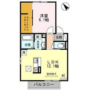 クレシェンテ長府【1階】の間取り