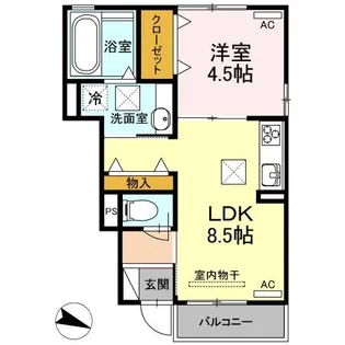 ポルトボヌール【1階】の間取り