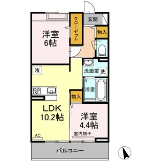 ヴィルセインビル【2階】の間取り