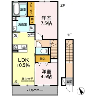 ペニーレイン【2階】の間取り