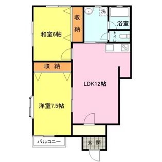 2LDKの間取り画像