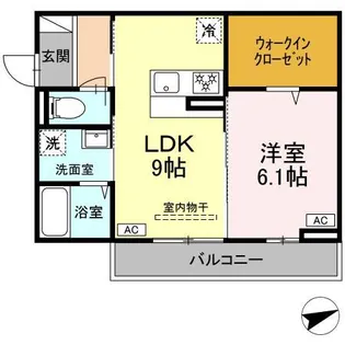 ロザⅢ【2階】の間取り