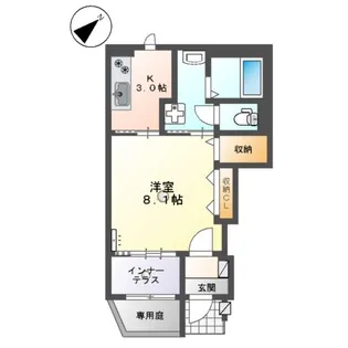 エスペランス稗田【1階】の間取り