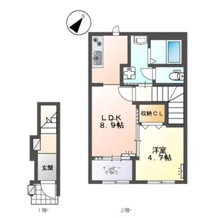 エスペランス稗田【2階】の間取り