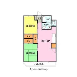 グリーンハイツ山の田【1階】の間取り