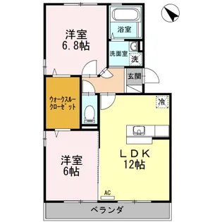 ブルースカイ【2階】の間取り