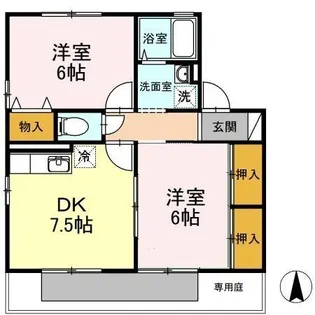 リヴェール F棟【1階】の間取り