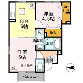 ボンヌ・ジュルネ C棟【1階】の間取り