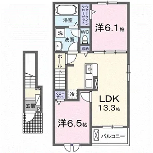 グランヒルズ彦島Ⅱ【2階】の間取り