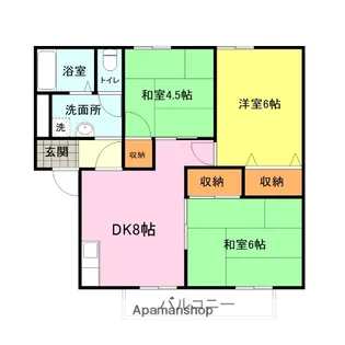 ハイカムール田倉 A棟【2階】の間取り