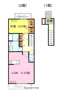 グランフィール逢坂【2階】の間取り