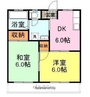 HOUSEつくし B棟【1階】の間取り