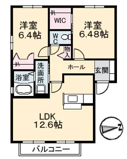 シャーメゾン ジョイナス C棟【2階】の間取り