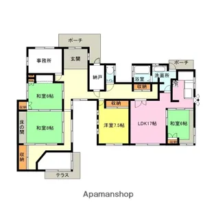 山口県下関市大字清末【一戸建】の間取り