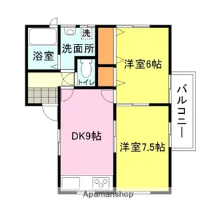 ハイツ宮の前【1階】の間取り