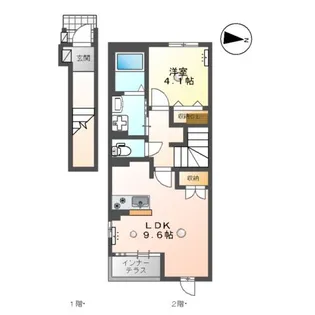 CHAT NOIR FFF【2階】の間取り