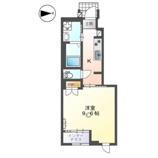 CHAT NOIR FFF【107号室】の間取り