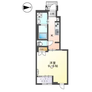 CHAT NOIR FFF【102号室】の間取り