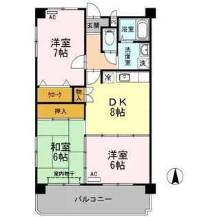 ウエルス富任II【3階】の間取り