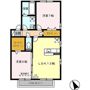 メルベーユ A棟【2階】の間取り