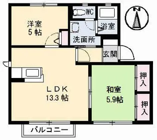 グランカーサ安岡 Ⅳ棟【2階】の間取り