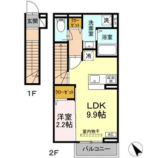 サンライト【2階】の間取り