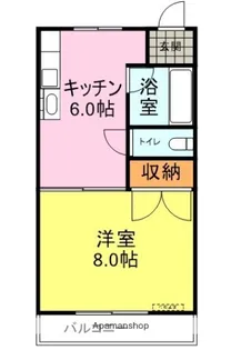 パルメゾンⅢ【8号室】の間取り