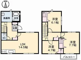 TWINーT【1階】の間取り