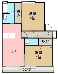 ヒロ・ヨーロピアンⅡ【1階】の間取り