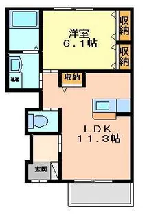マルハⅠ番館【1階】の間取り