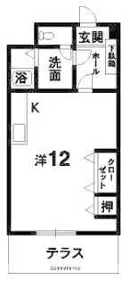 1Kの間取り画像