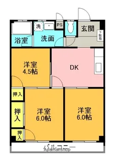 藍住マンション【107号室】の間取り