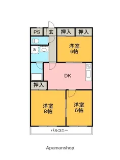 LUCE【101号室】の間取り