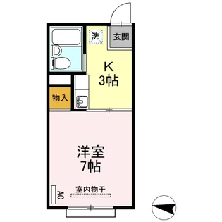 キャッスルハイツ【2階】の間取り