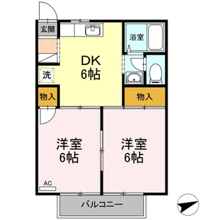 ヴァンベール渭東【2階】の間取り