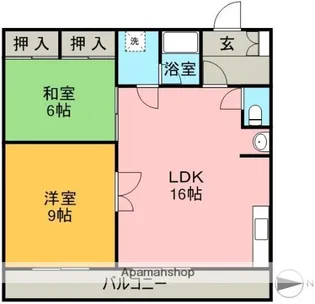 ハイツフジタ【408号室】の間取り