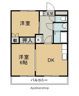2DKの間取り画像